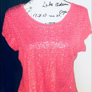 Pink sparkly shirt